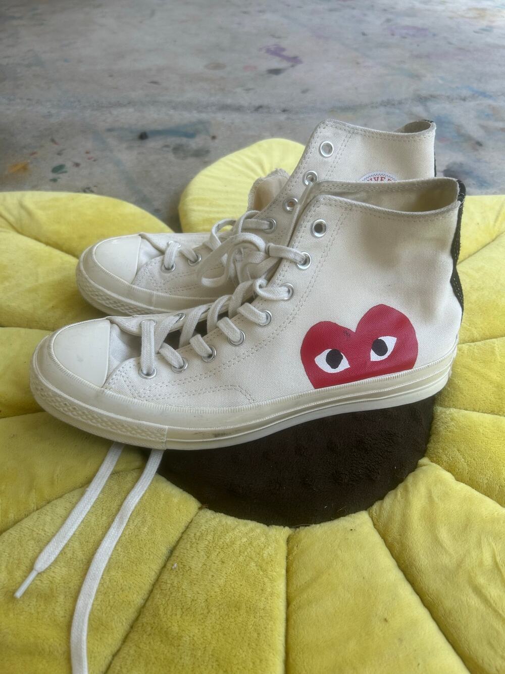 Converse x Comme des Garçons PLAY Chuck 70 High Top Shoes M9 W11 CDG